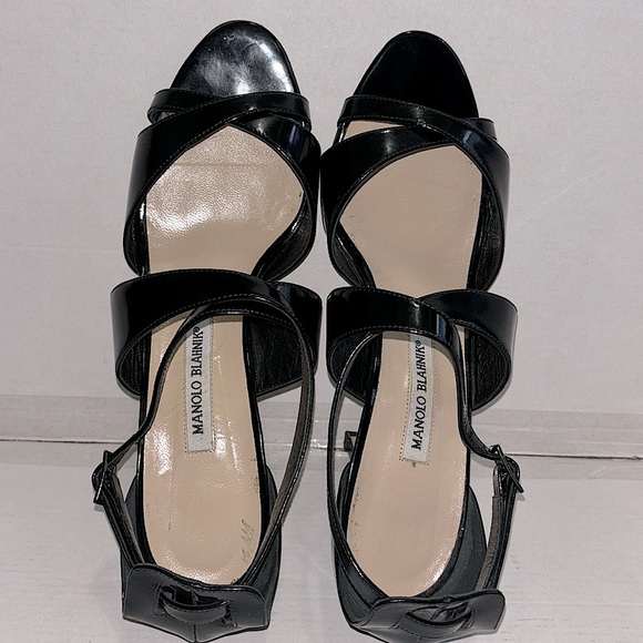 Manolo Blahnik Ginkoballo black patent leather - Picture 5 of 12
